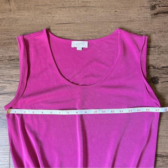 Loft Fuchsia Gathered Tie Waist dress - Picture 5 of 6